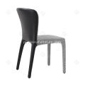 Włoskie minimalistyczne skóry i bawełniane lenne krzesła jadalni